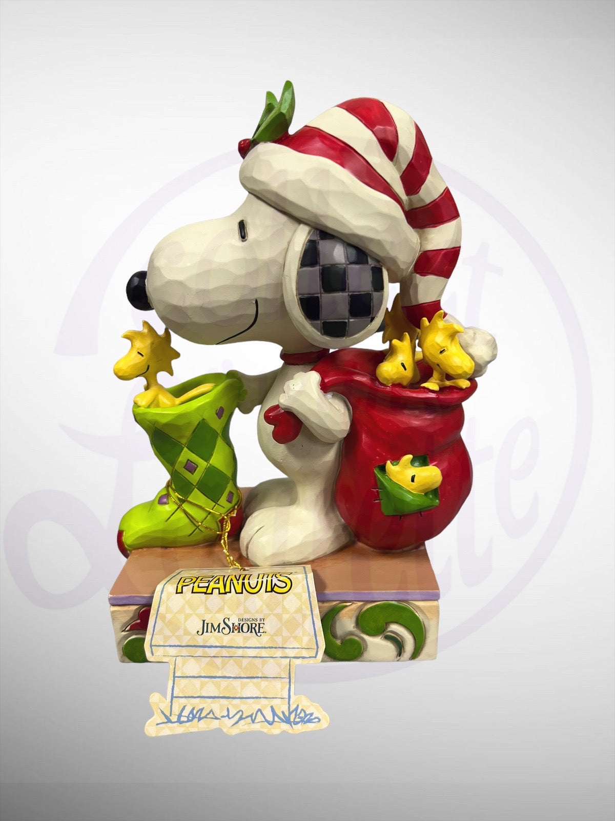 Jim Shore Peanuts - Gifts of Friendship Snoopy Woodstock Christmas Santa Figurine