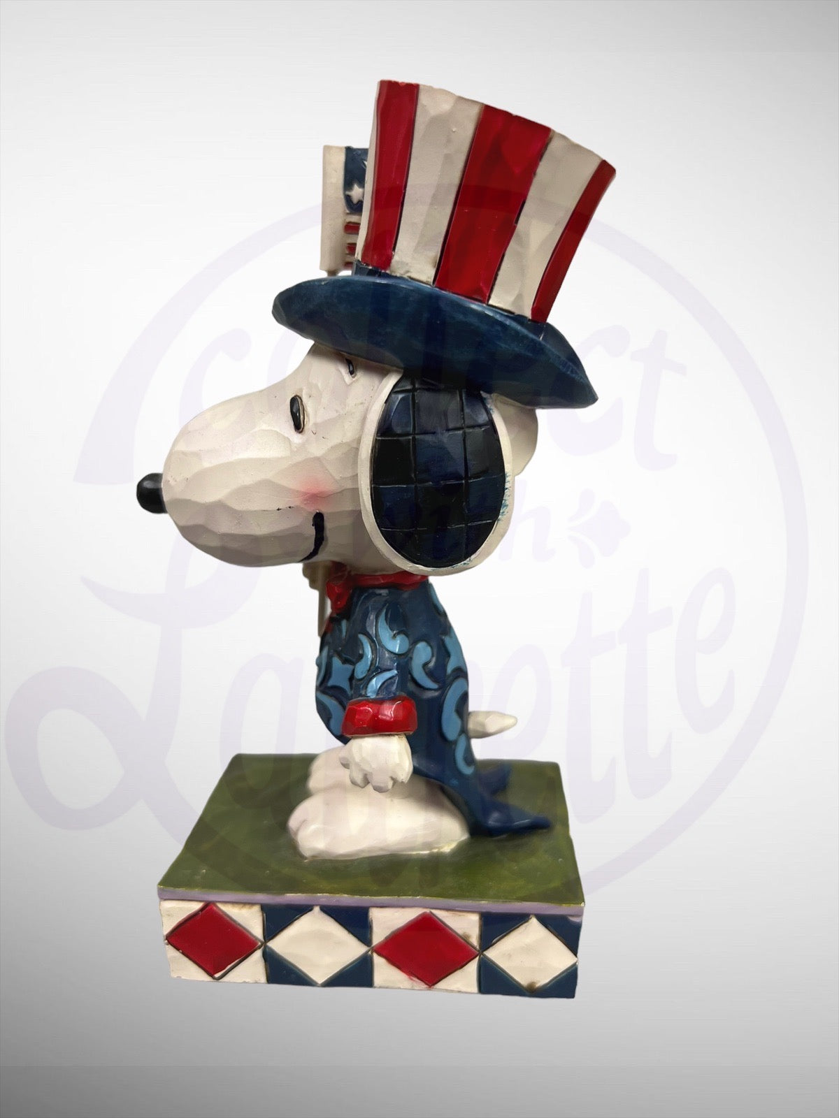 Jim Shore Peanuts - Patriot Snoopy Patriotic Flag Figurine (No Box)