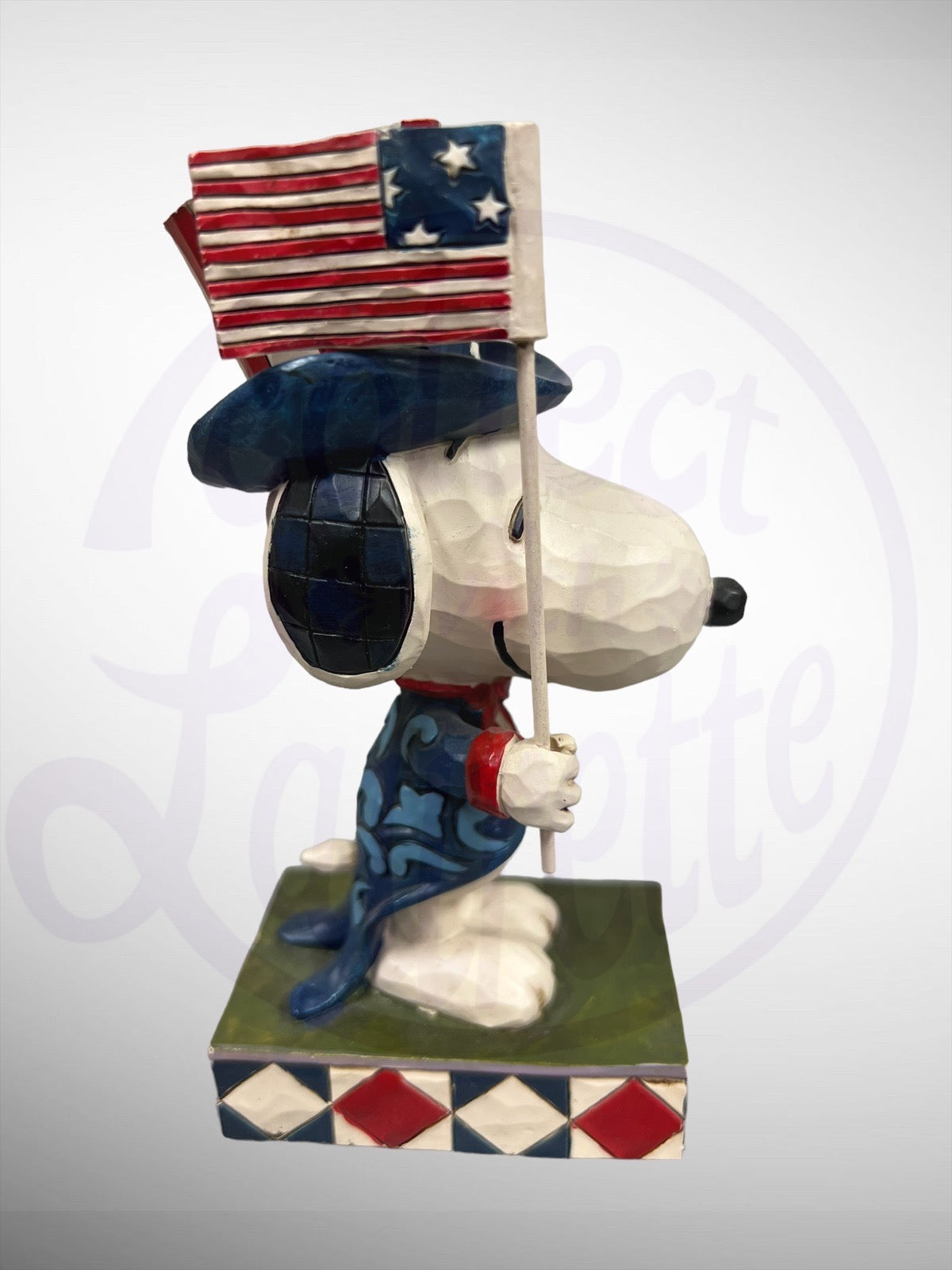 Jim Shore Peanuts - Patriot Snoopy Patriotic Flag Figurine (No Box)