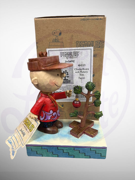 Jim Shore Peanuts - Find the Christmas Spirit Charlie Brown Tree Figurine