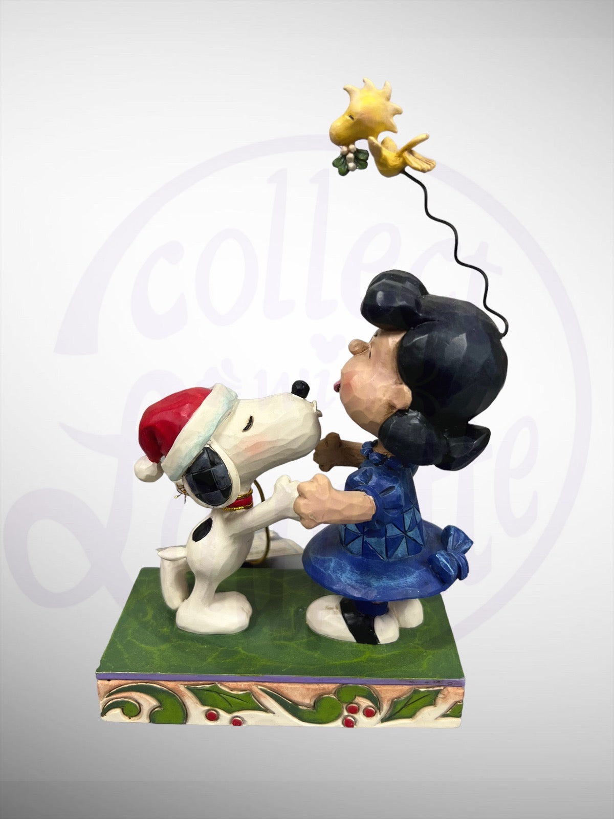 Jim Shore Peanuts - Mistletoe Mischief Lucy Snoopy Woodstock Figurine