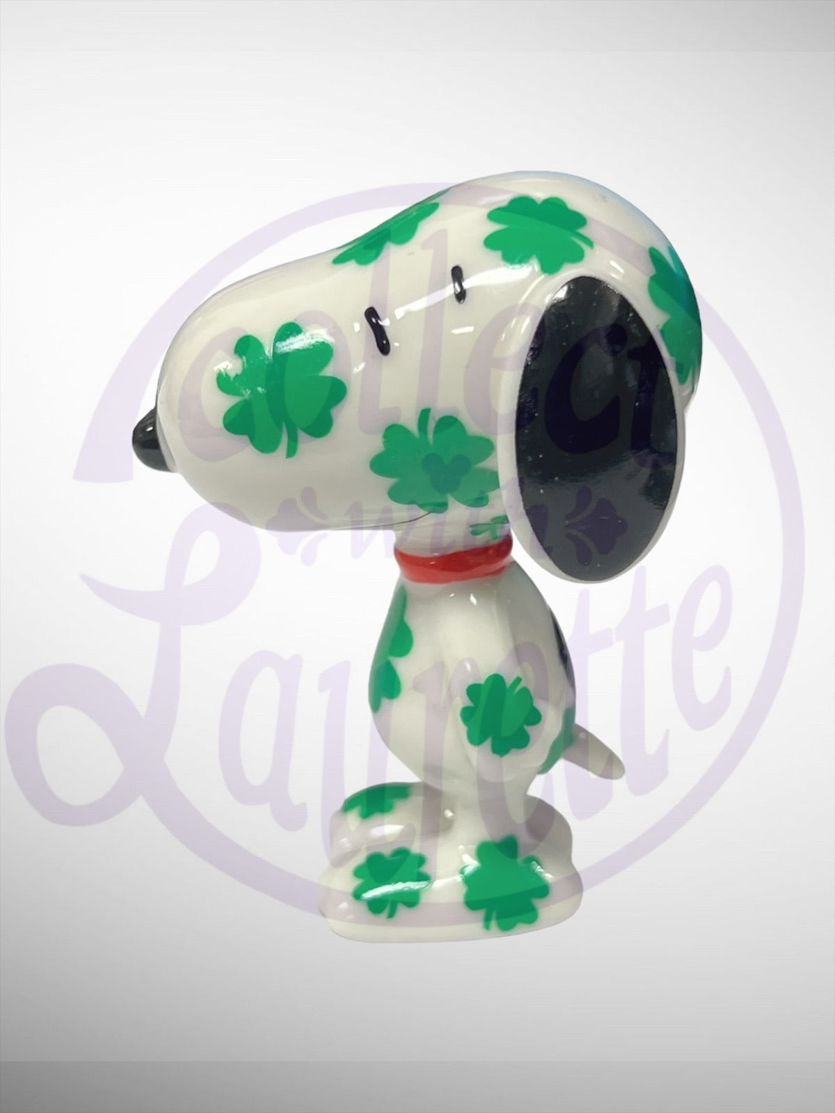 Department 56 Snoopy by Design D56 - Lucky Dog Shamrock Peanuts Figurine (No Box)