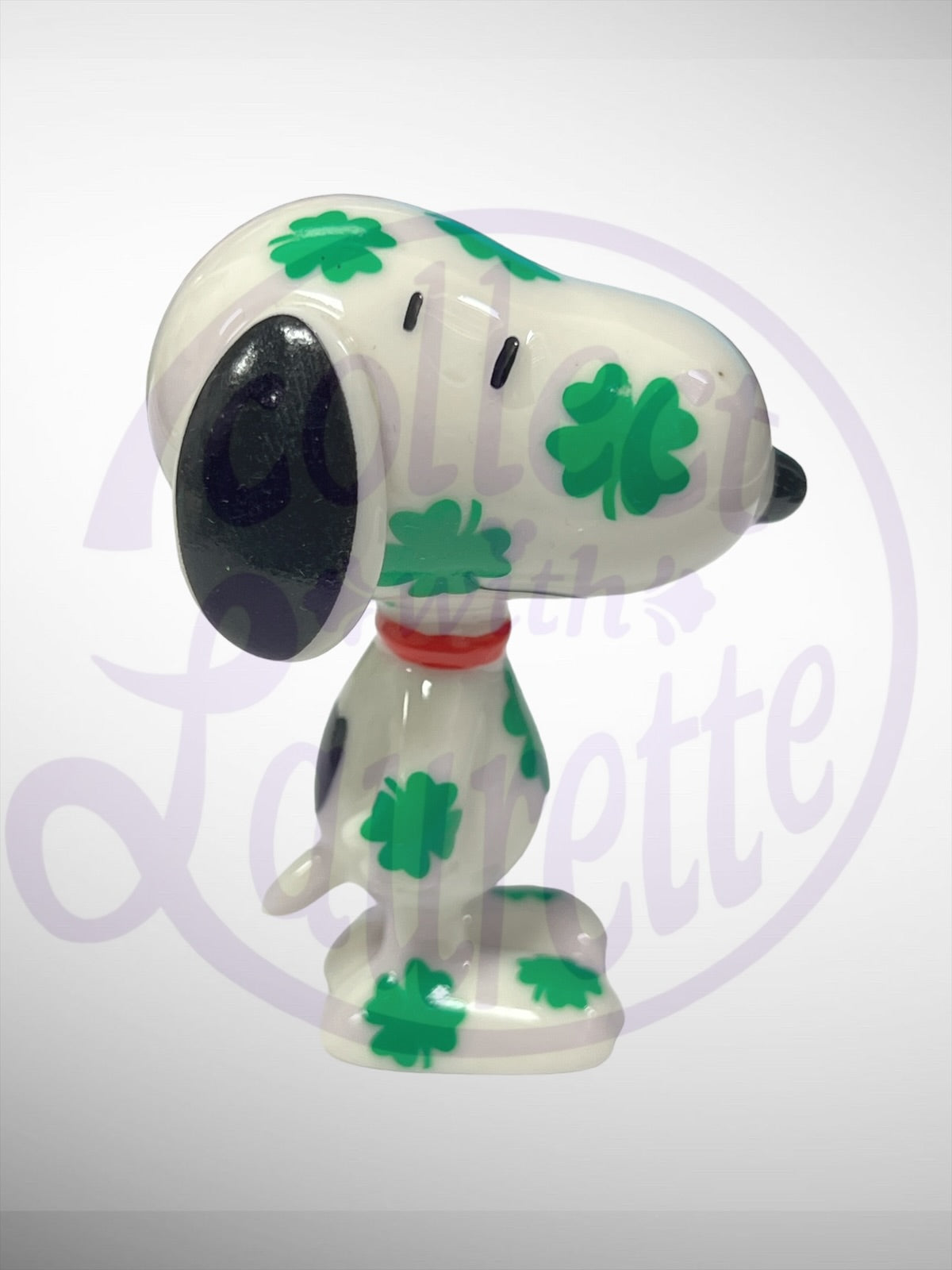 Department 56 Snoopy by Design D56 - Lucky Dog Shamrock Peanuts Figurine (No Box)