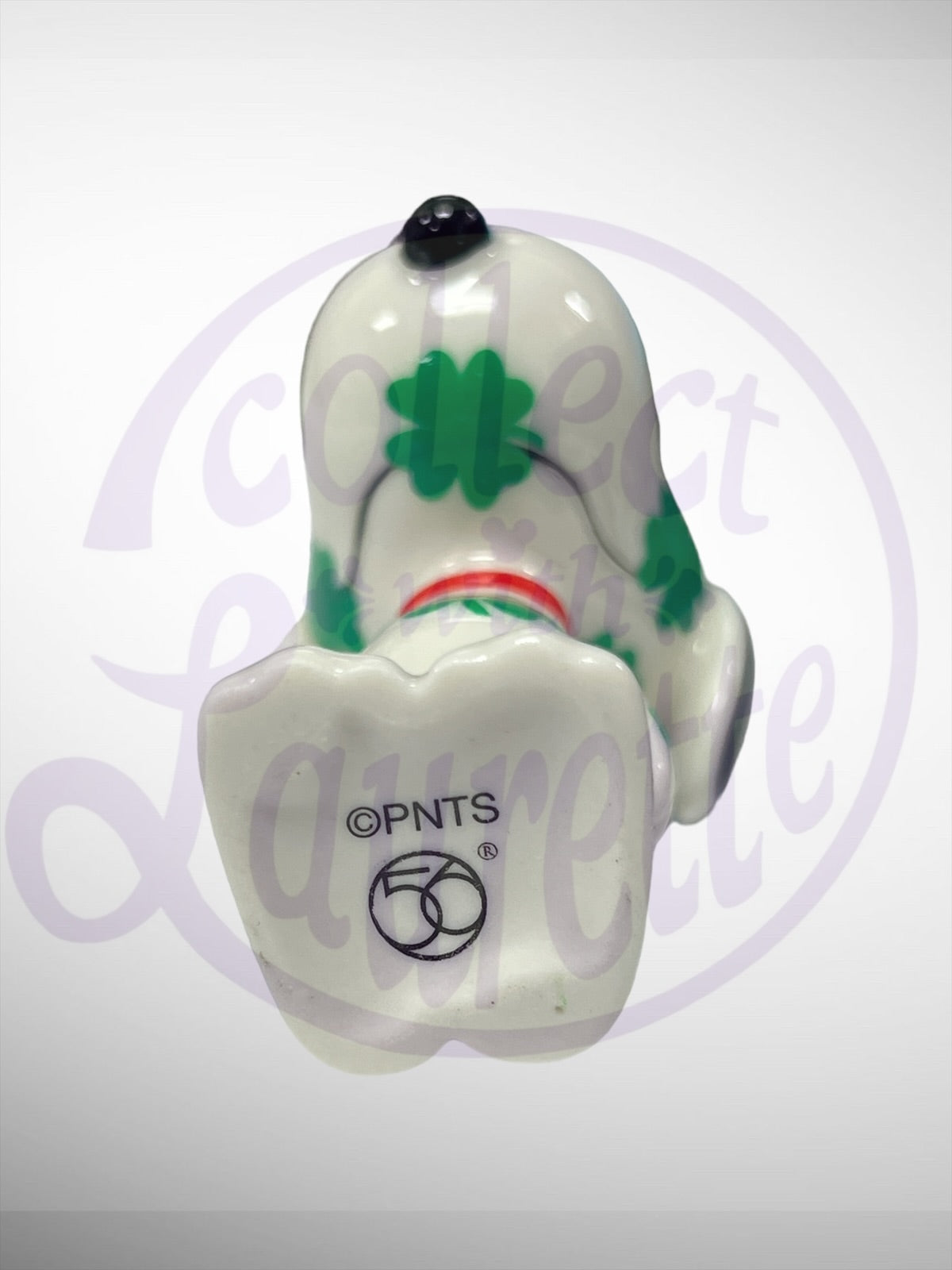 Department 56 Snoopy by Design D56 - Lucky Dog Shamrock Peanuts Figurine (No Box)