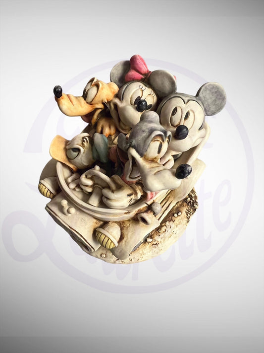 Harmony Kingdom Box - Disney Fabulous Five Out For A Drive Mickey Minnie Donald Goofy Pluto Figurine No Box