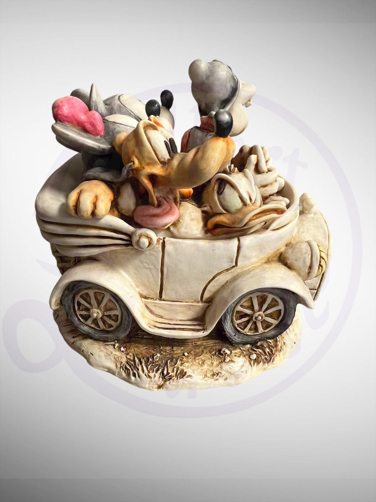 Harmony Kingdom Box - Disney Fabulous Five Out For A Drive Mickey Minnie Donald Goofy Pluto Figurine No Box