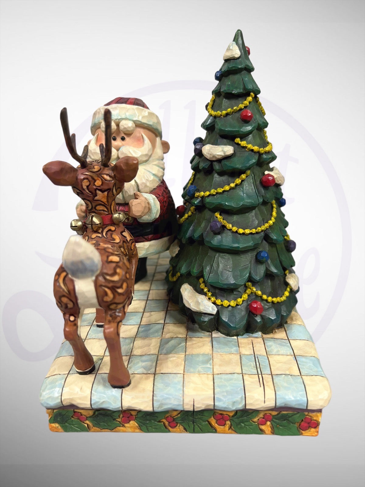 Jim Shore Rudolph Traditions - Rudolph & Santa Tree Figurine