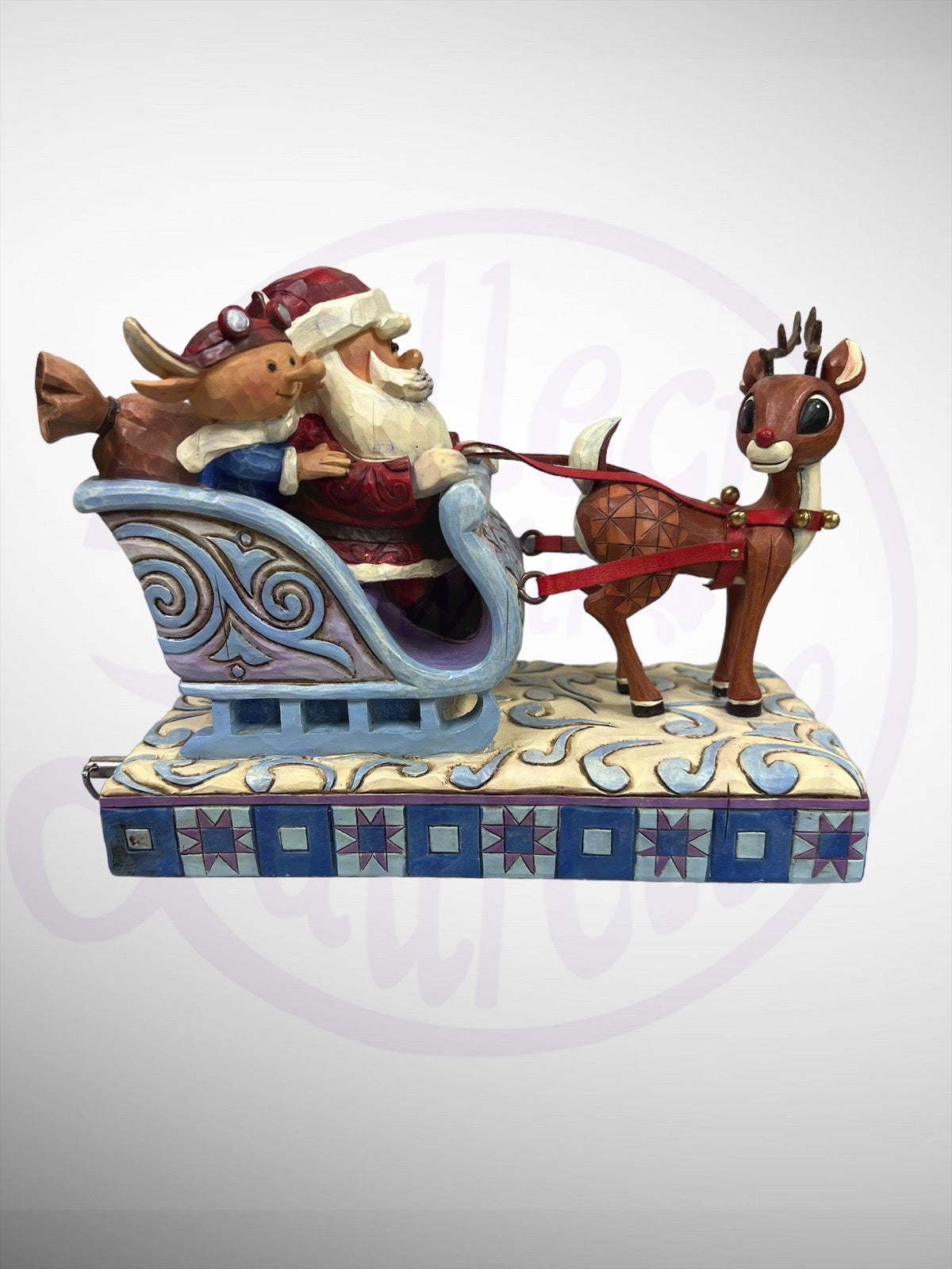 Jim Shore Rudolph Traditions - Rudolph Deluxe Musical Figurine Santa Claus Limited Edition