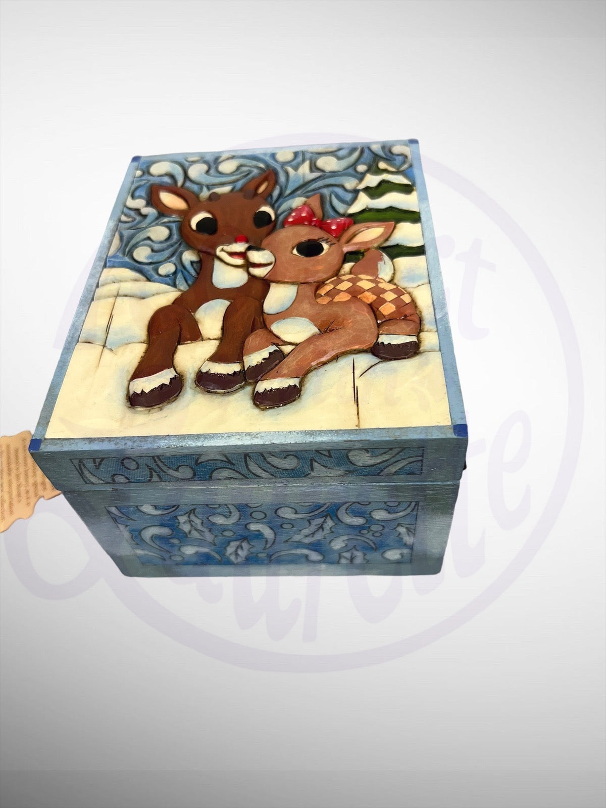 Jim Shore Rudolph Traditions - Rudolph & Clarice Ornament with Keepsake Box