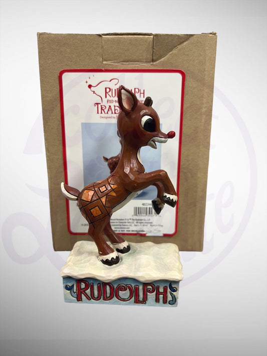 Jim Shore Rudolph Traditions - Rudolph Learning to Fly Figurine