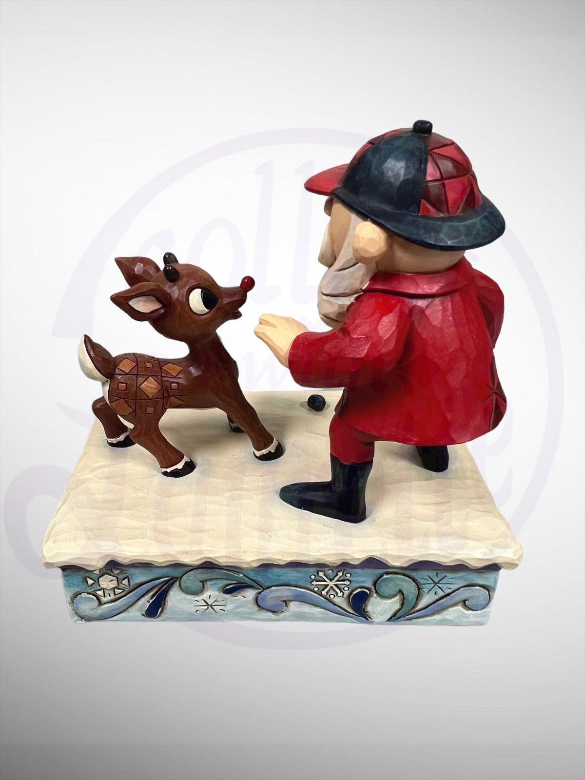 Jim Shore Rudolph Traditions - Rudolph & Santa Fake Nose Figurine