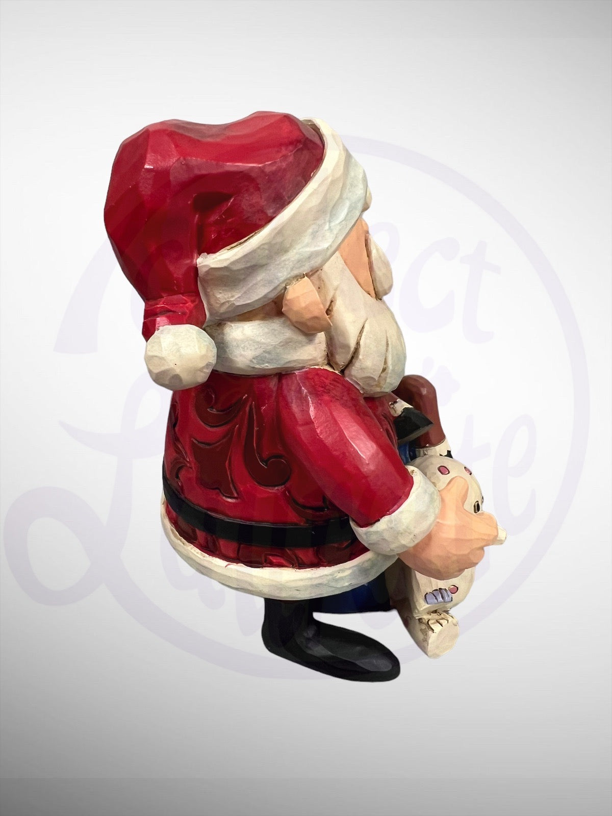 Jim Shore Rudolph Traditions - Santa & Rudolph with Blinking Nose Spotted Elephant Figurine