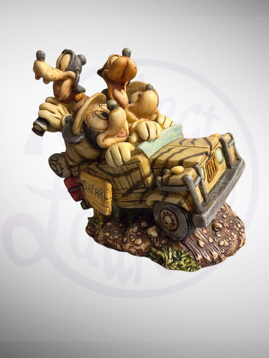 Harmony Kingdom Box - Disney Mickey's Safari Mickey Minnie Donald Goofy Pluto Figurine No Box