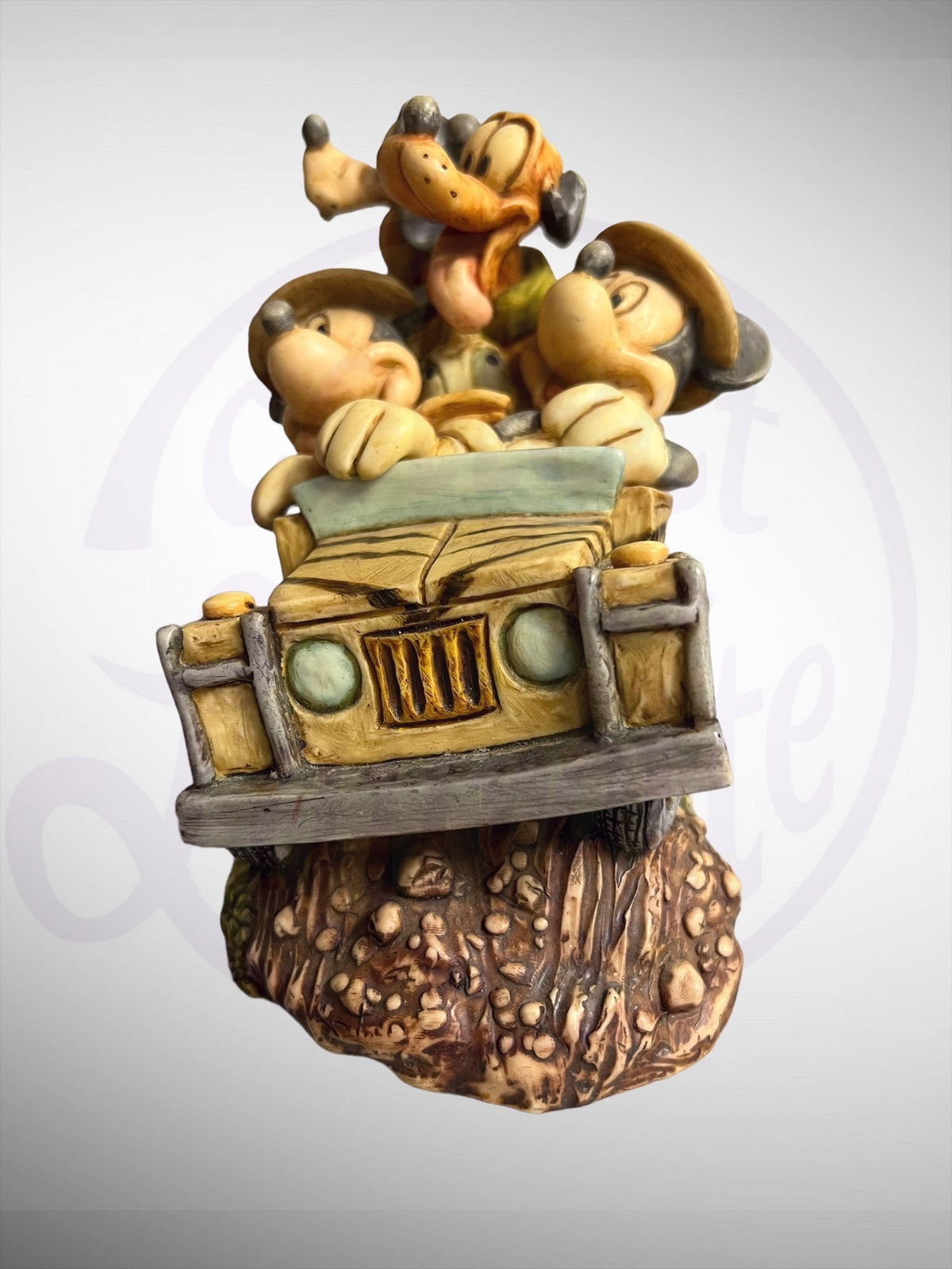 Harmony Kingdom Box - Disney Mickey's Safari Mickey Minnie Donald Goofy Pluto Figurine No Box