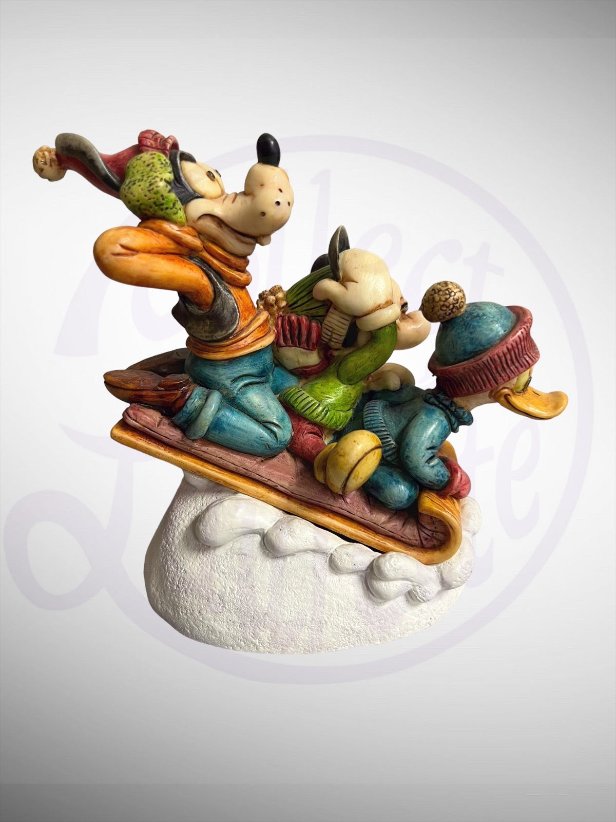 Harmony Kingdom Box - Disney Snow Day With Friends Mickey Donald Goofy Figurine No Box