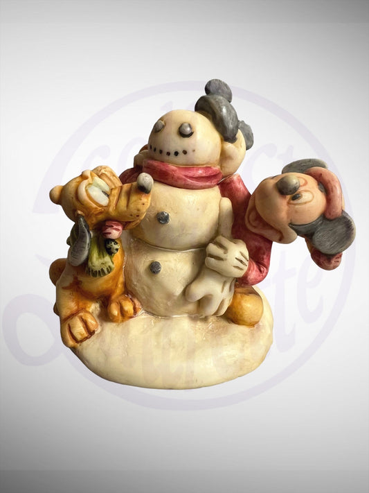 Harmony Kingdom Box - Disney Mickey's Snowman Mickey Donald Pluto Figurine No Box