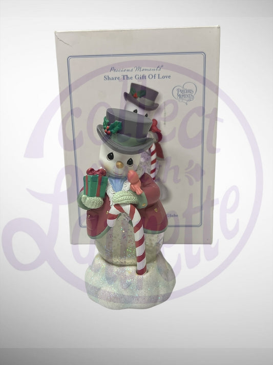 Precious Moments - Snowman with bird Water Globe Figurine