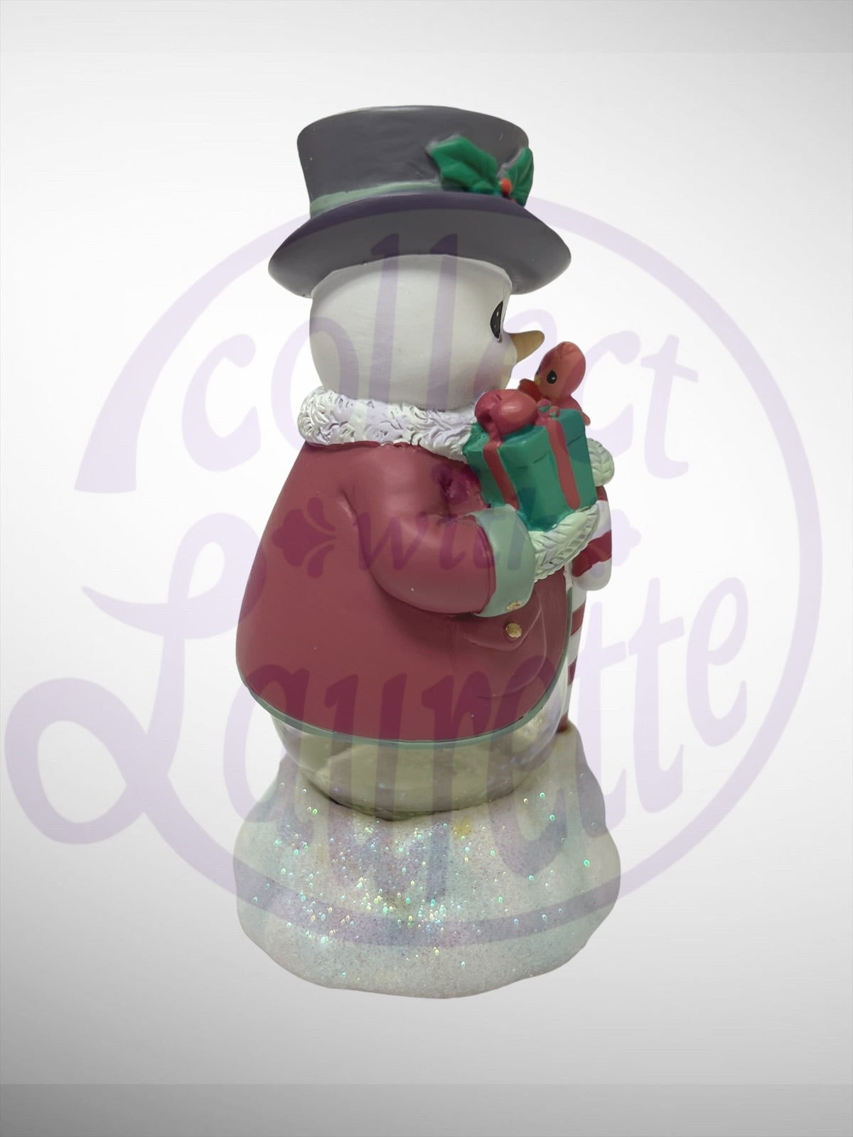 Precious Moments - Snowman with bird Water Globe Figurine