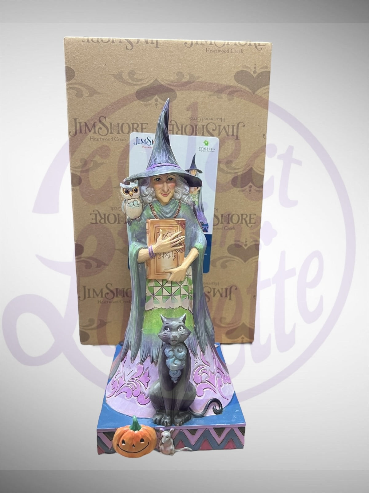 Jim Shore Heartwood Creek - Witch Way? 2 sided Witch Halloween Figurine