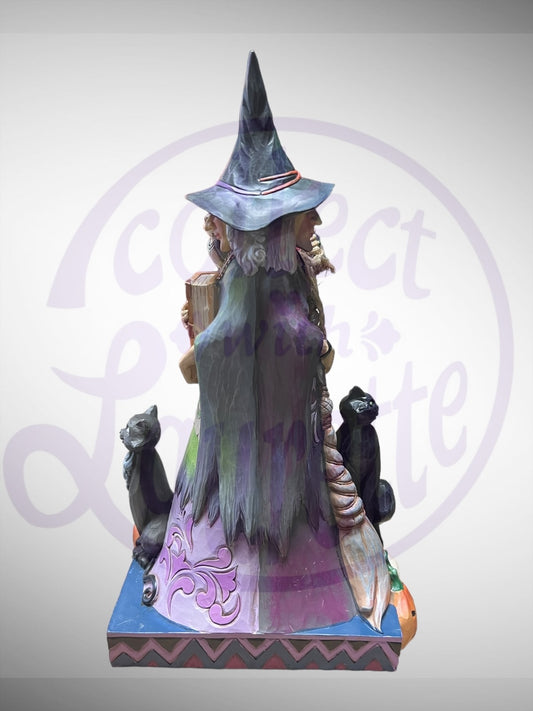 Jim Shore Heartwood Creek - Witch Way? 2 sided Witch Halloween Figurine