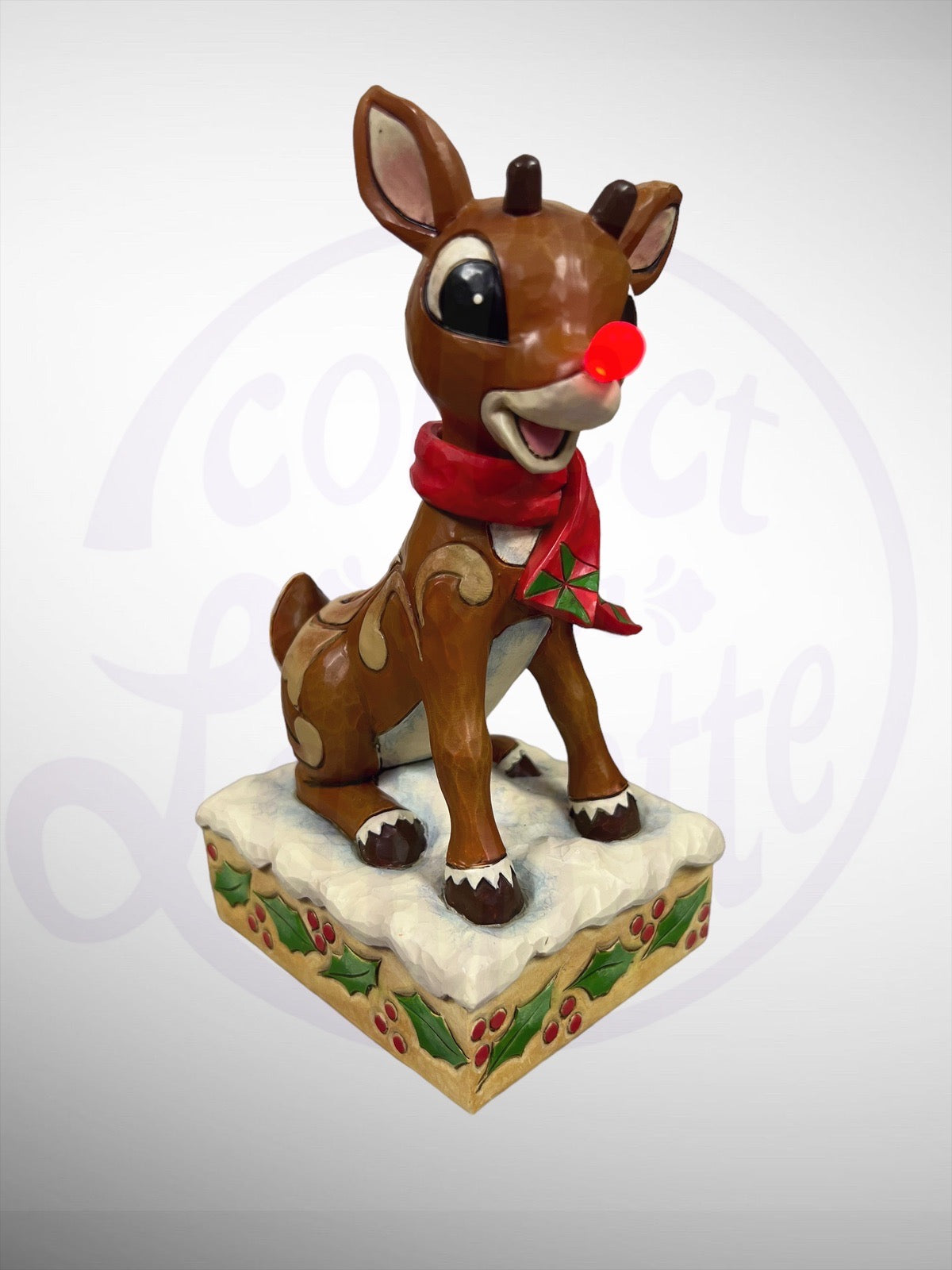 Jim Shore Rudolph Traditions - Rudolph Light Up Nose Figurine