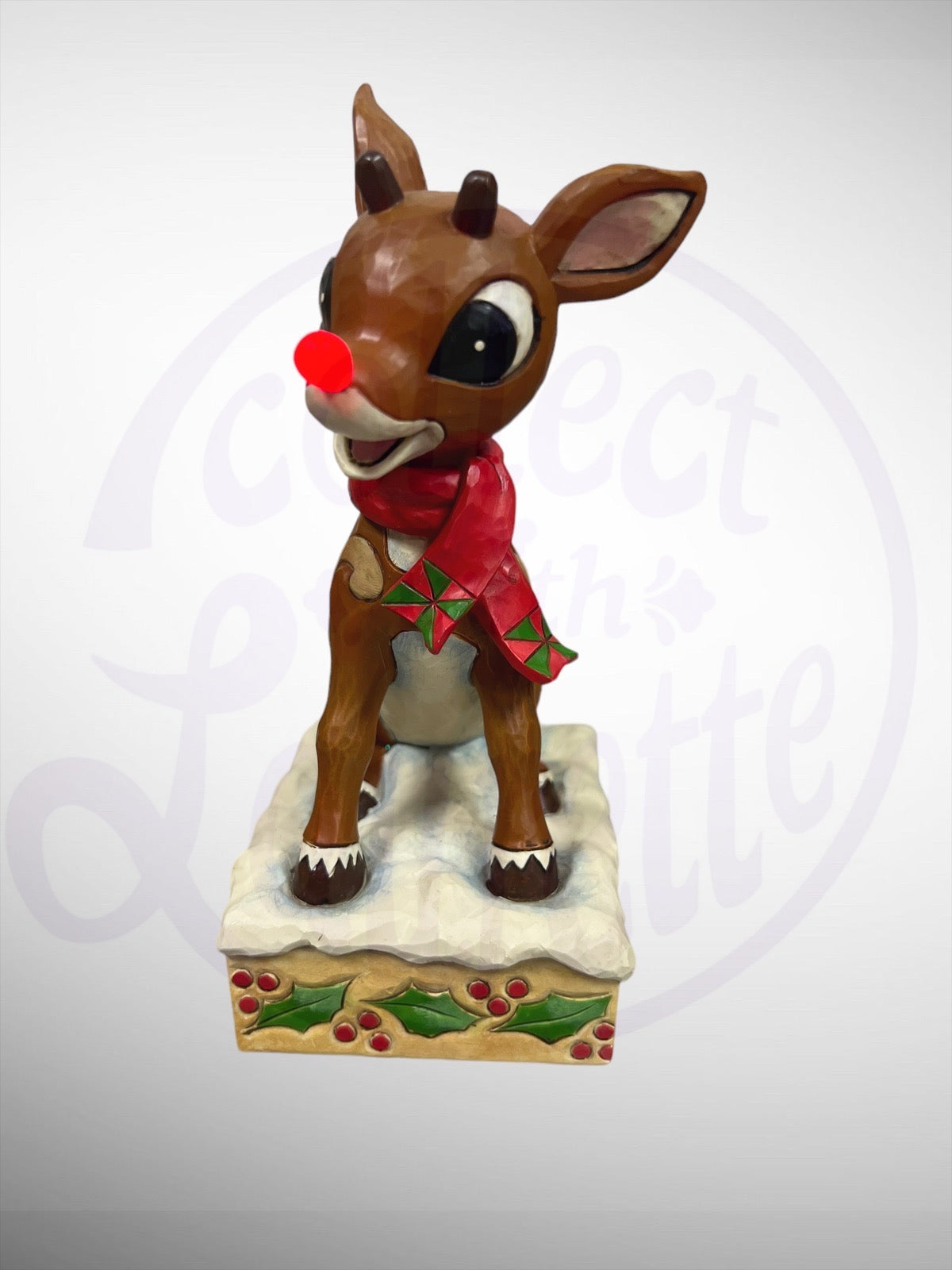 Jim Shore Rudolph Traditions - Rudolph Light Up Nose Figurine