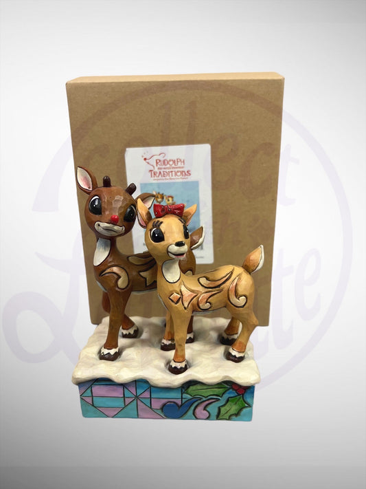 Jim Shore Rudolph Traditions - Rudolph & Clarice Together Figurine