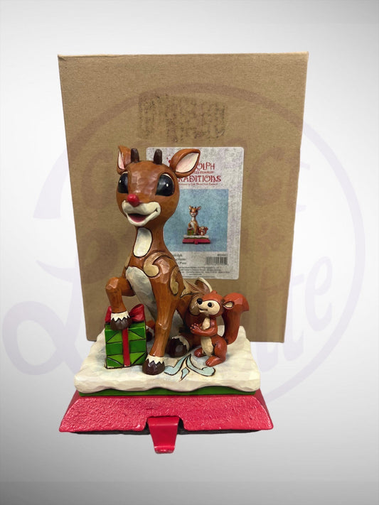 Jim Shore Rudolph Traditions - Rudolph Stocking Holder Christmas Figurine