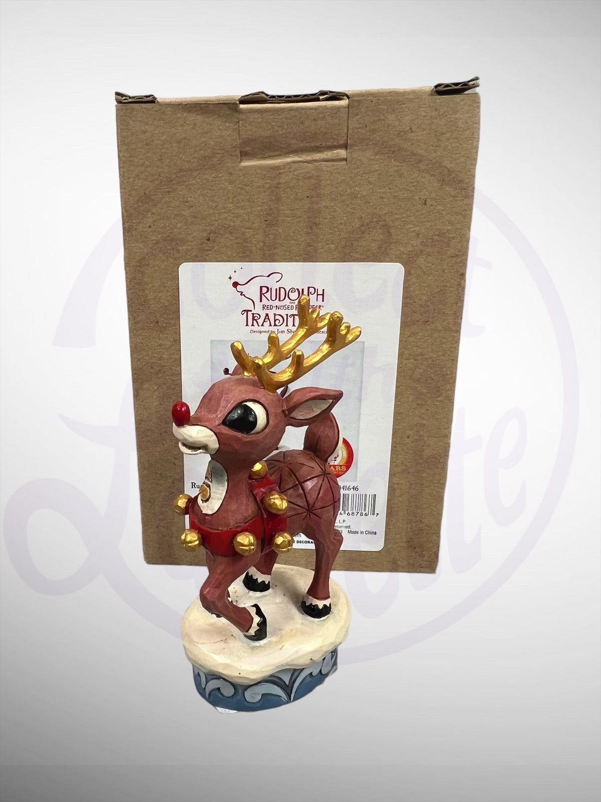 Jim Shore Rudolph Traditions - Rudolph the Red-Nosed Reindeer Anniversary Figurine