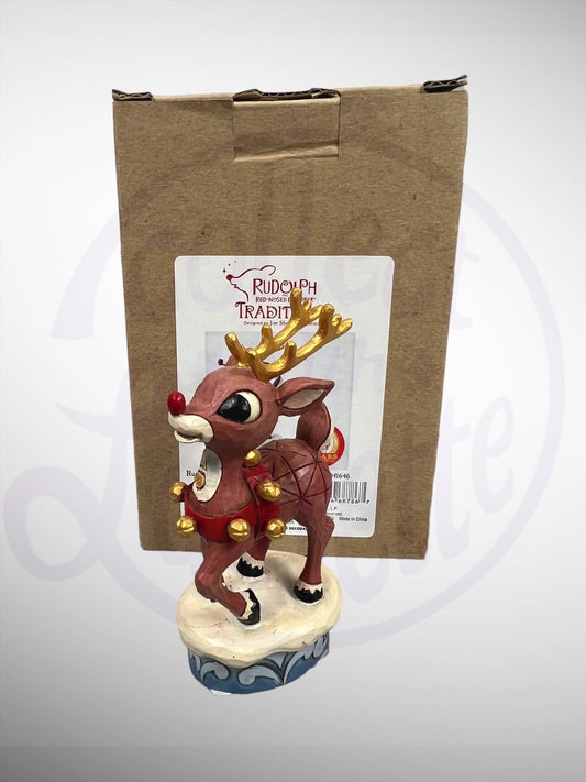 Jim Shore Rudolph Traditions - Rudolph the Red-Nosed Reindeer Anniversary Figurine