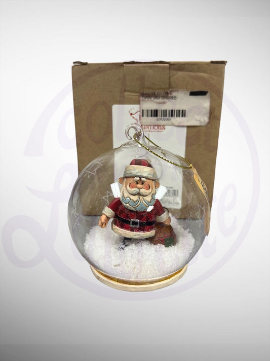 Jim Shore Rudolph Traditions - Santa Claus Globe Ornament Figurine