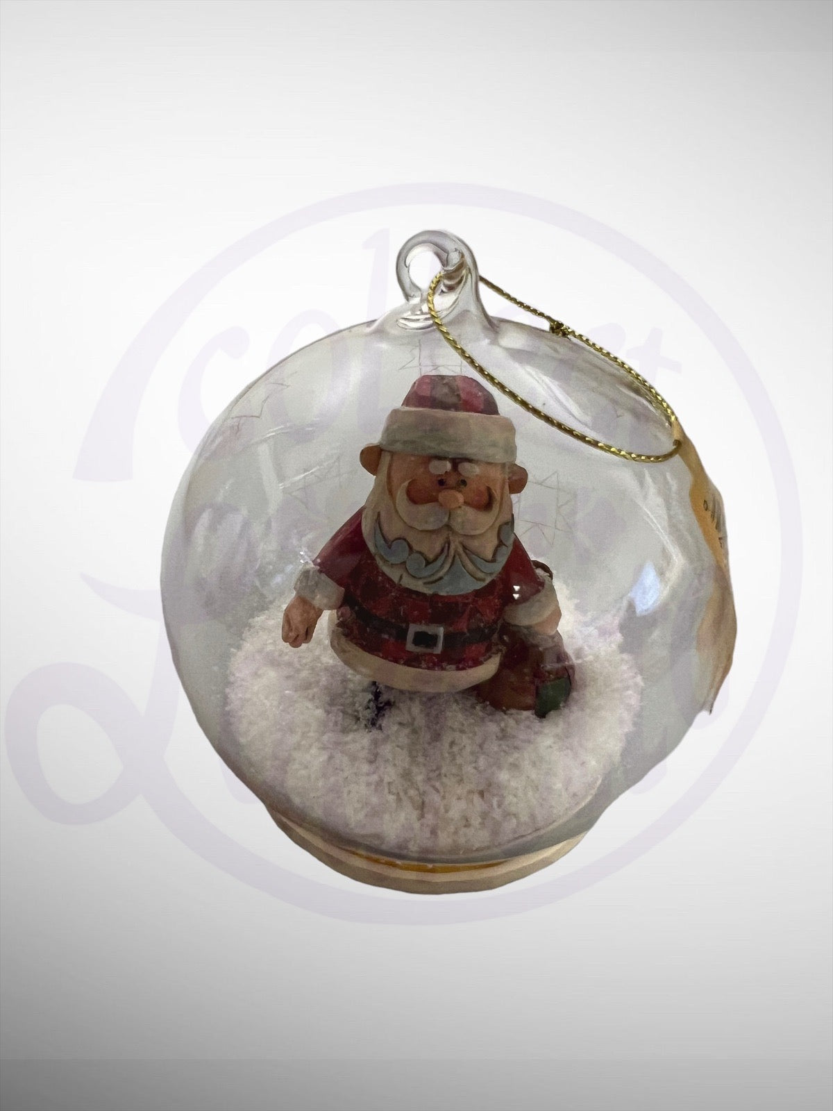 Jim Shore Rudolph Traditions - Santa Claus Globe Ornament Figurine