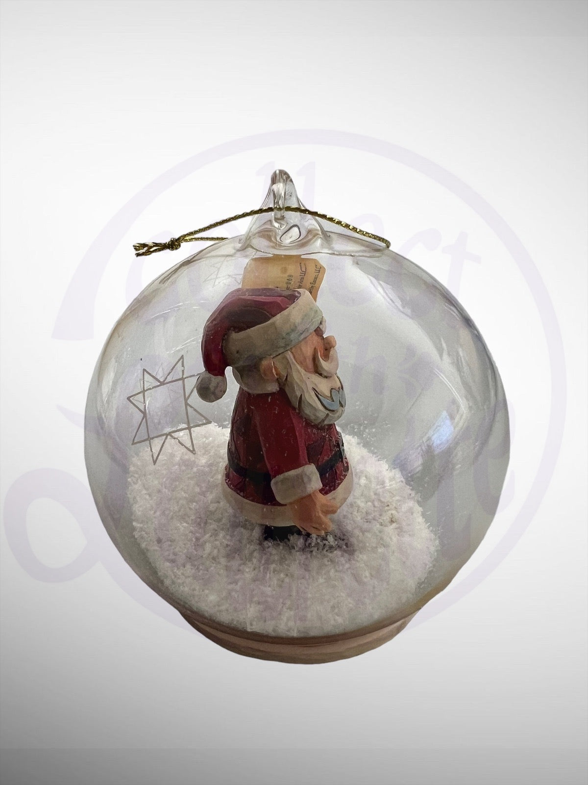 Jim Shore Rudolph Traditions - Santa Claus Globe Ornament Figurine