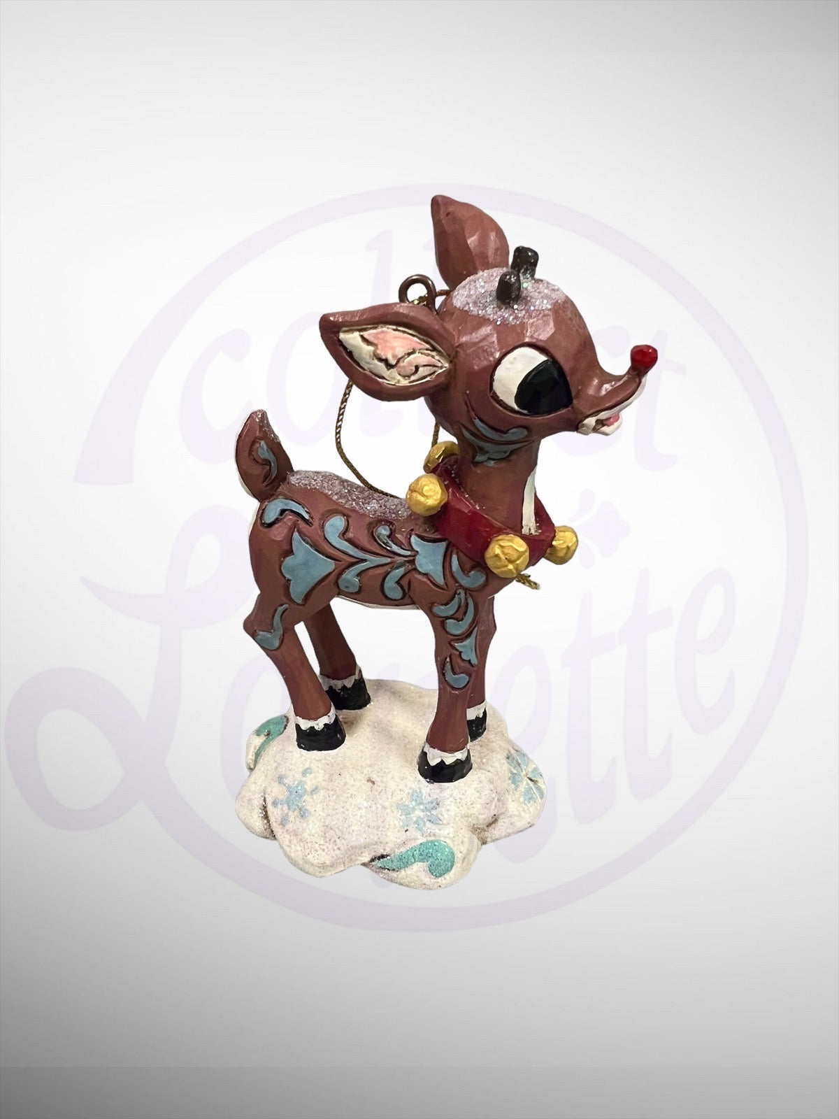 Jim Shore Rudolph Traditions - Rudolph the Red-Nosed Reindeer Snow Ornament Figurine