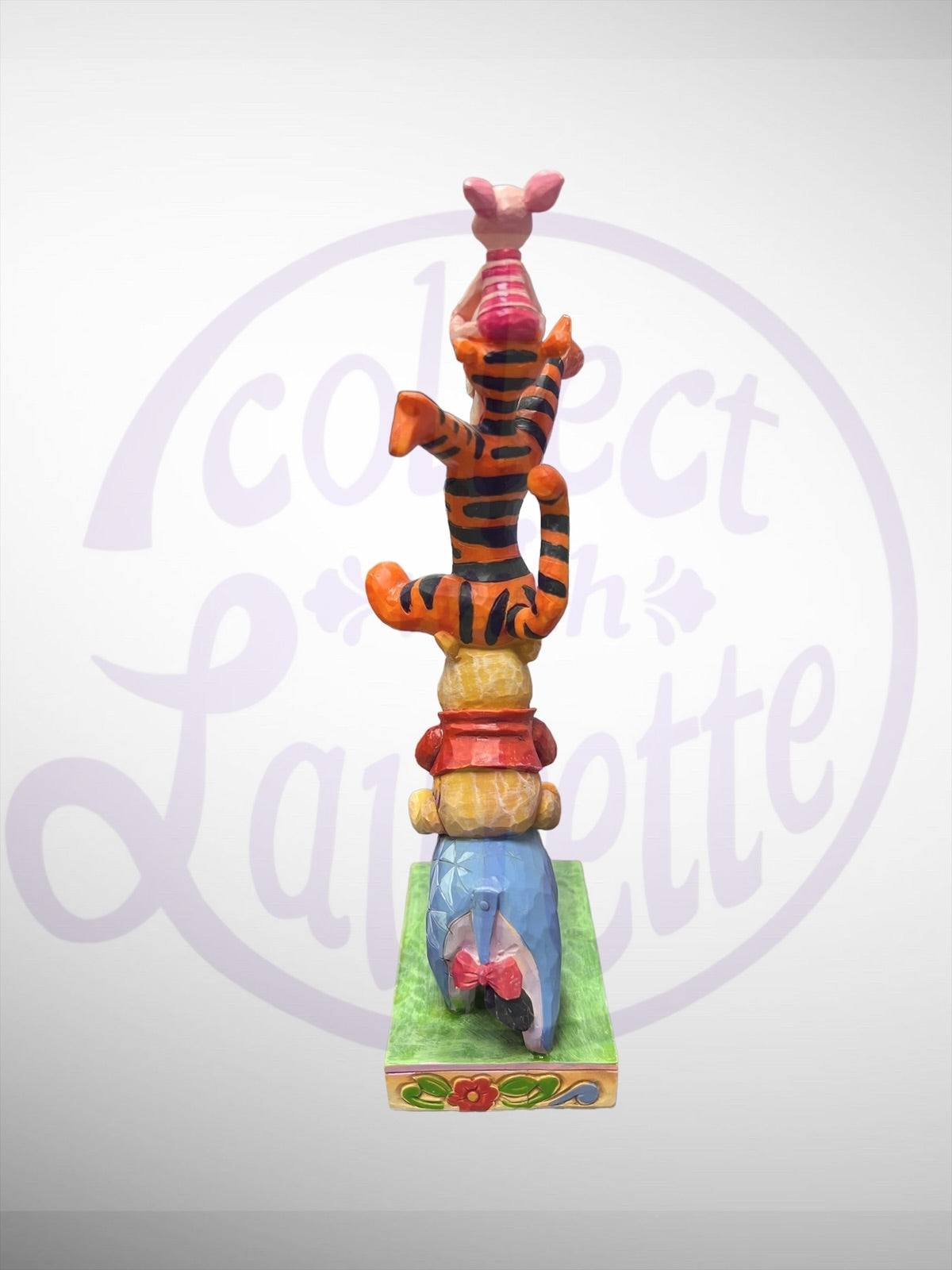 Jim Shore Disney Traditions - Built By Friendship Winnie the Pooh, Tigger, Eeyore, Piglet Stacked Figurine (no box)