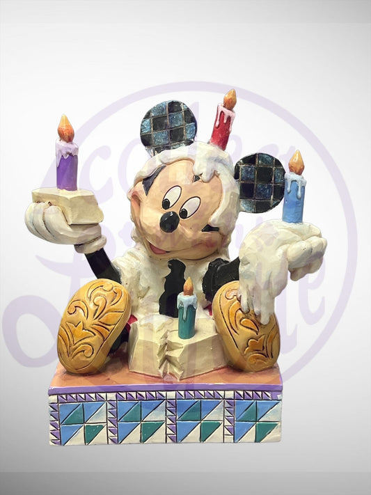 Jim Shore Disney Traditions - Here's To You Mickey Mouse Birthday Figurine (No Box)