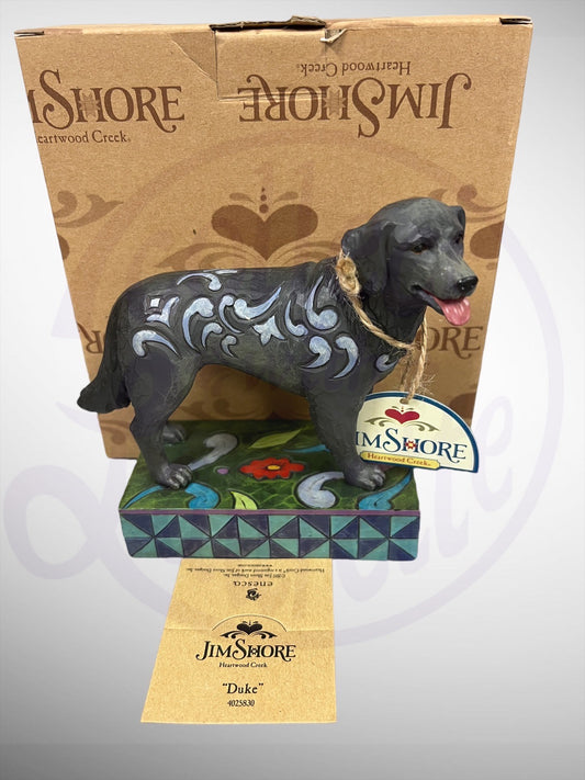 Jim Shore Heartwood Creek - Duke Black Labrador Retriever Dog Figurine