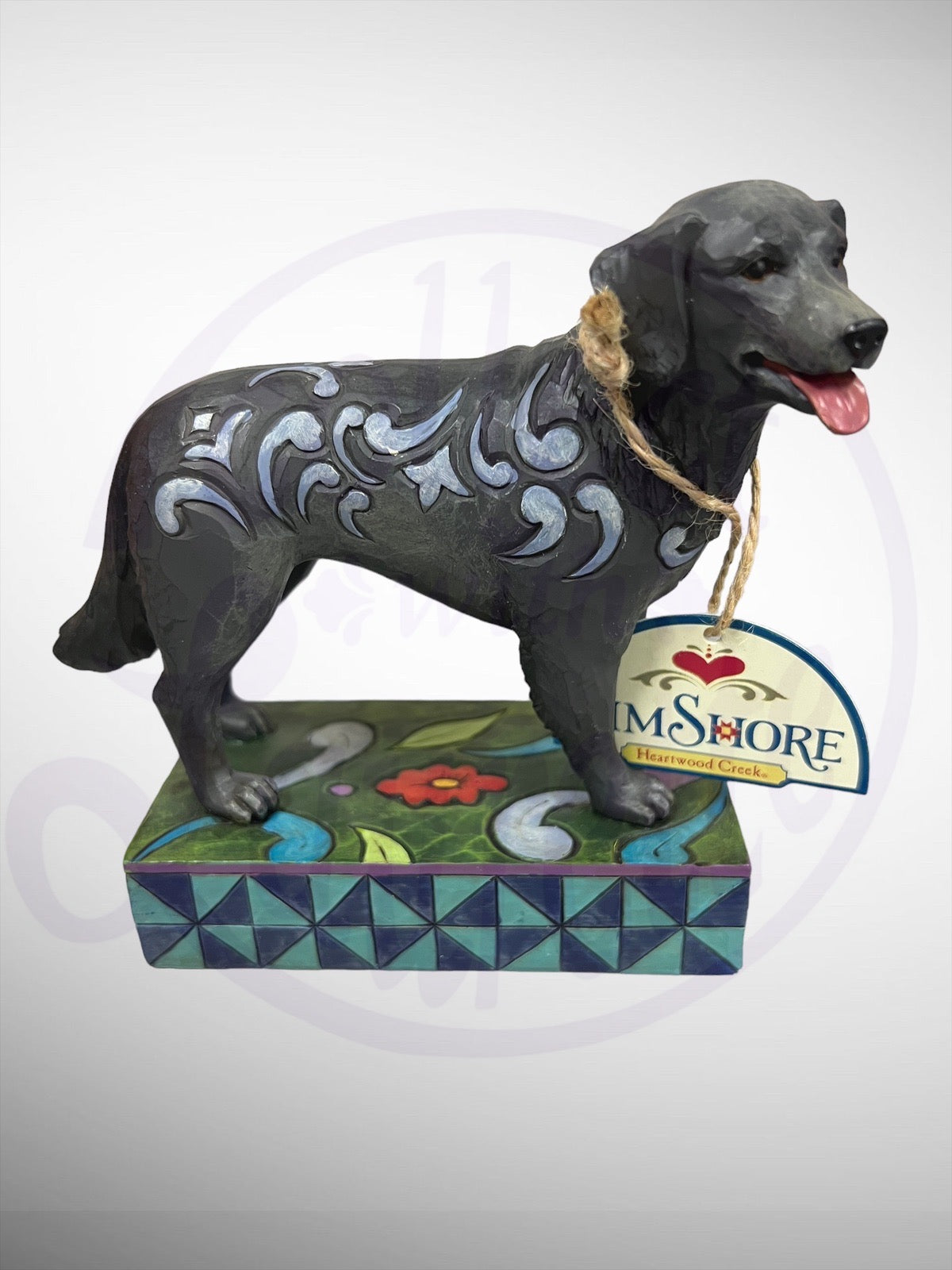 Jim Shore Heartwood Creek - Duke Black Labrador Retriever Dog Figurine