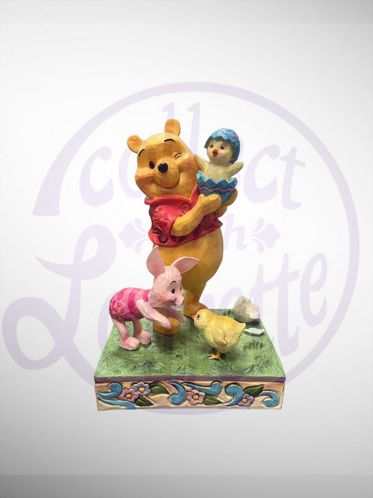 Jim Shore Disney Traditions - A Spring Surprise Easter Winnie the Pooh Piglet Figurine (no box)