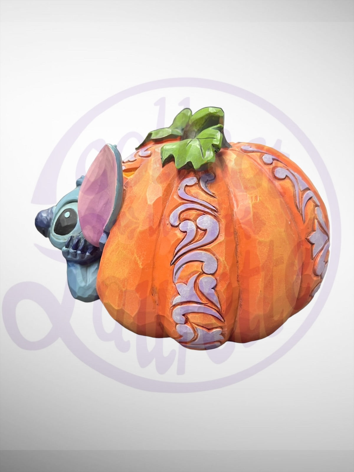 Jim Shore Disney Traditions - Stitch O' Lantern Halloween Pumpkin Figurine (no box)