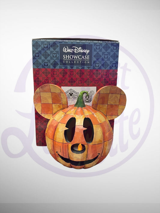 Jim Shore Disney Traditions - Happy Halloween Mickey Light Up Opening Pumpkin Figurine