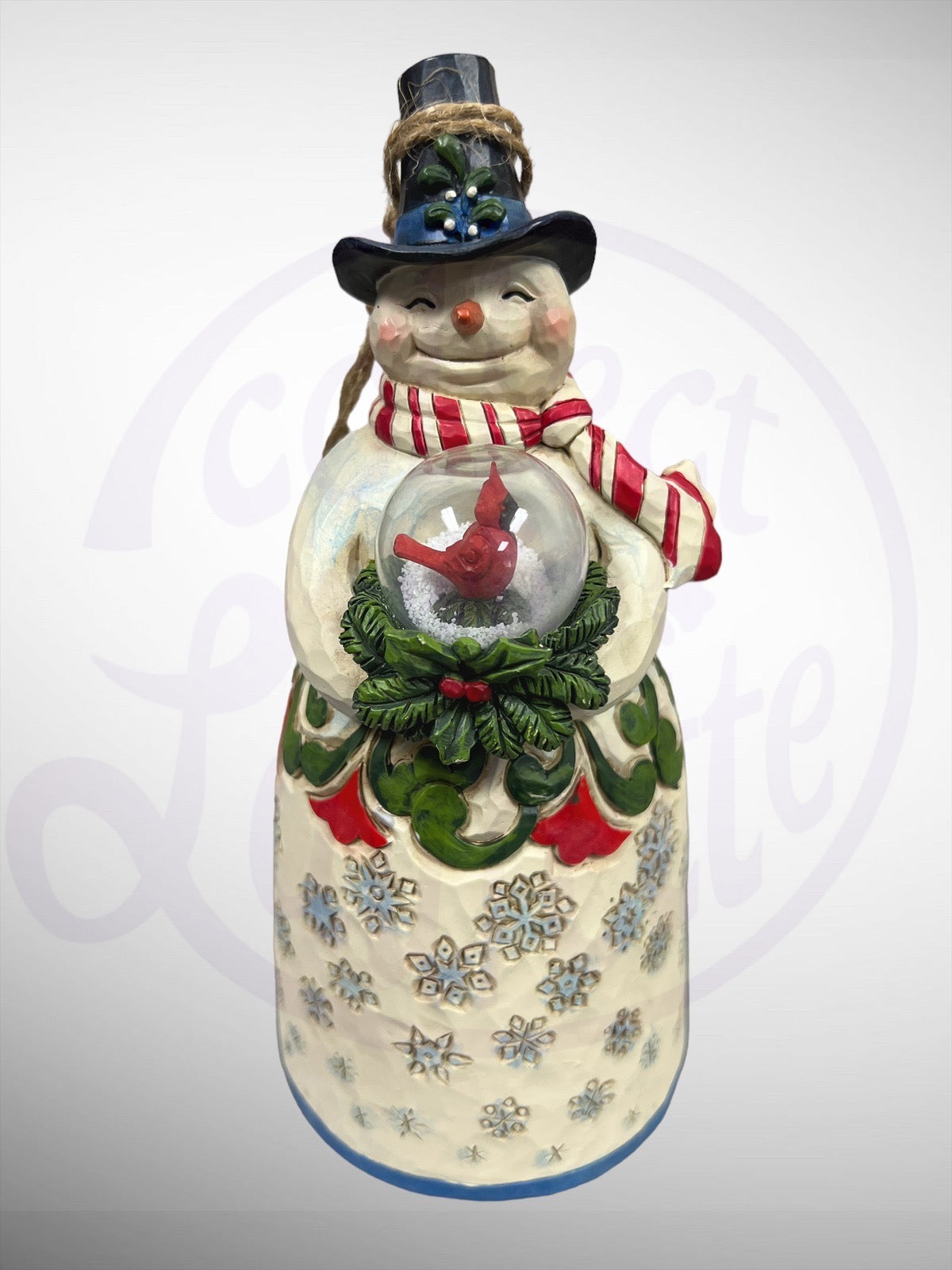 Jim Shore Heartwood Creek - Where Wonder Awaits Snowman with Cardinal Ball Figurine