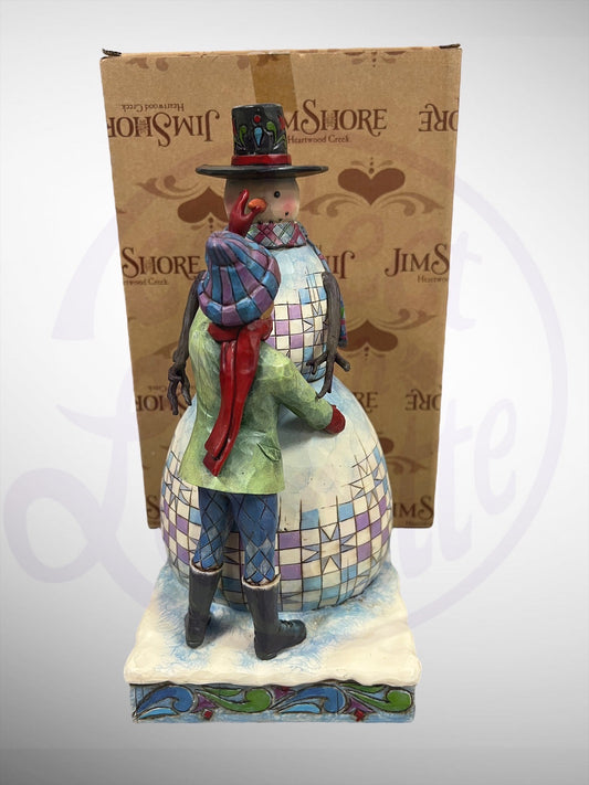 Jim Shore Heartwood Creek - Frosty Friends Snowman with Boy Figurine