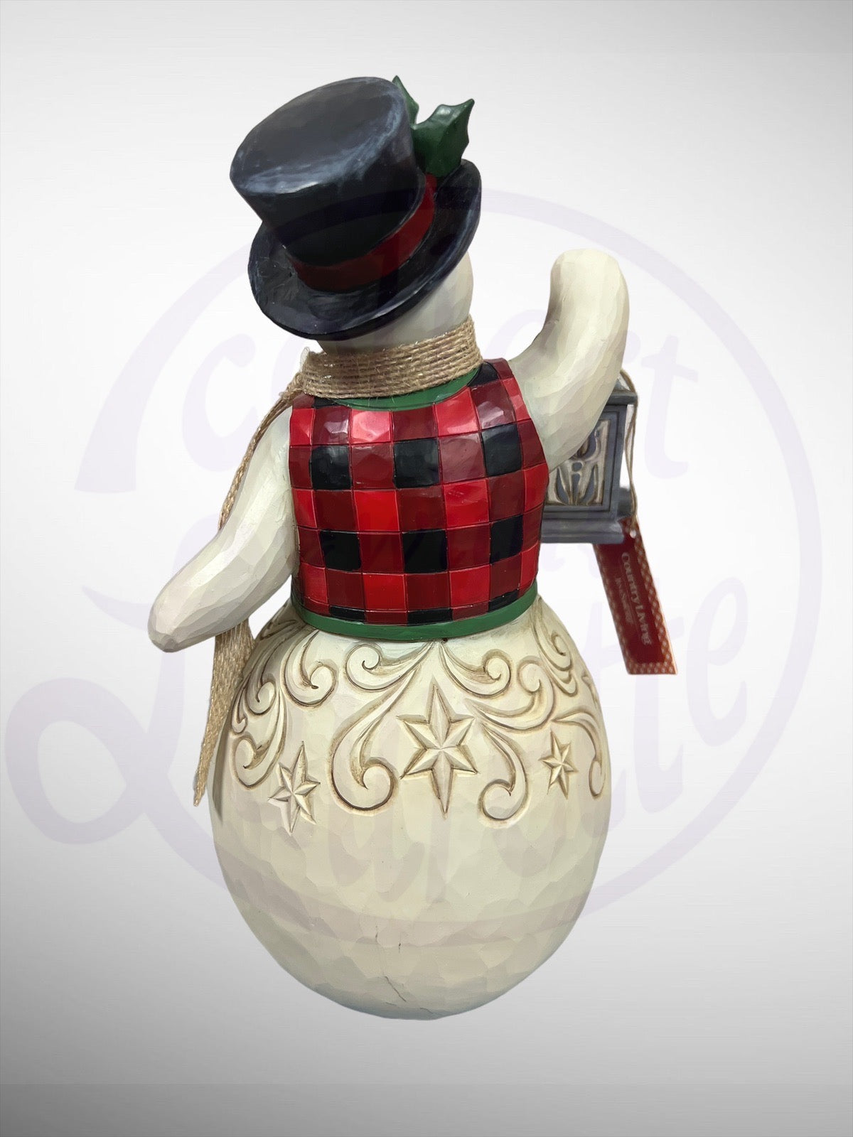 Country Living by Jim Shore - Festive At The Farmhouse Snowman Lantern Figurine