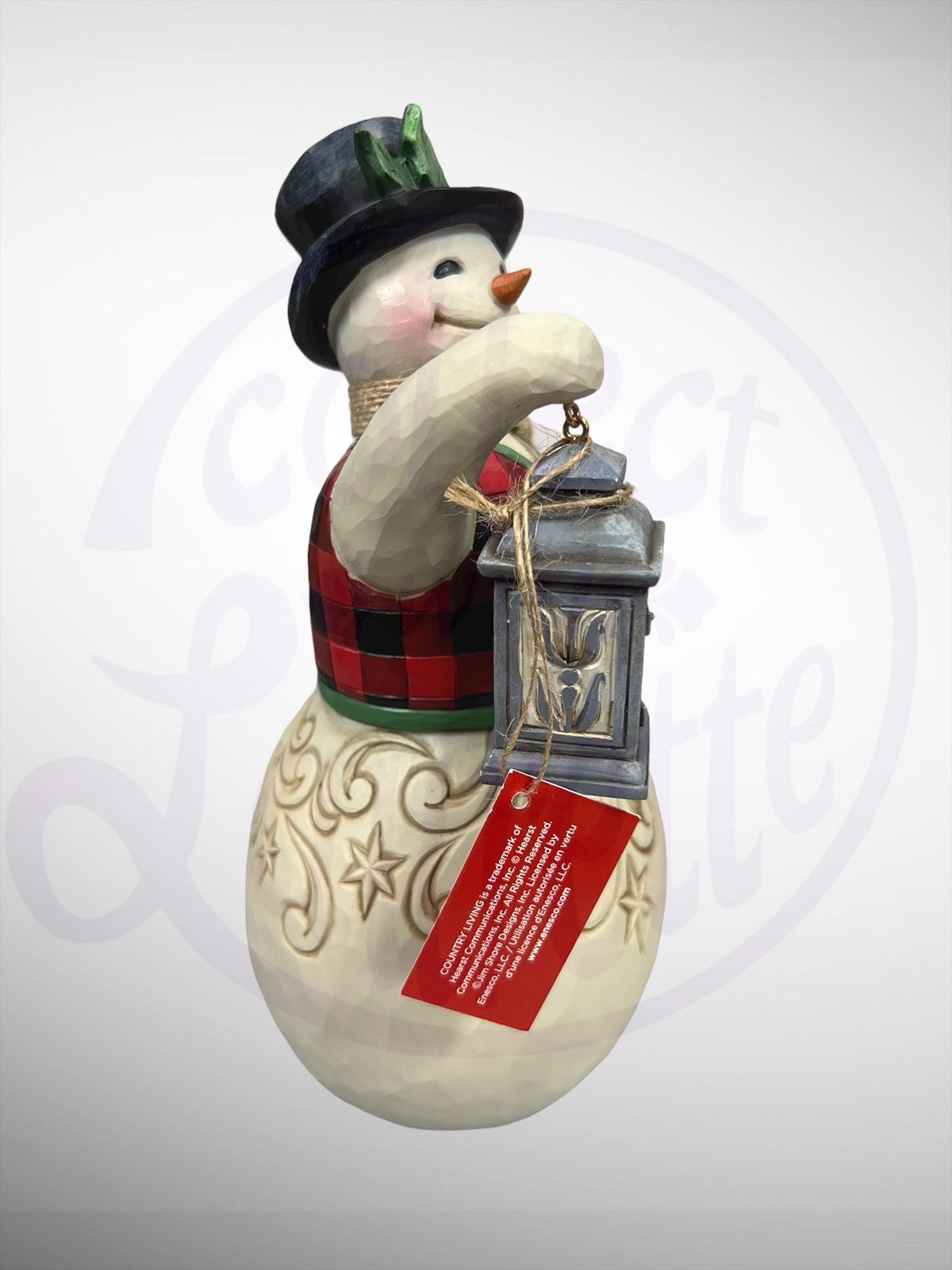 Country Living by Jim Shore - Festive At The Farmhouse Snowman Lantern Figurine