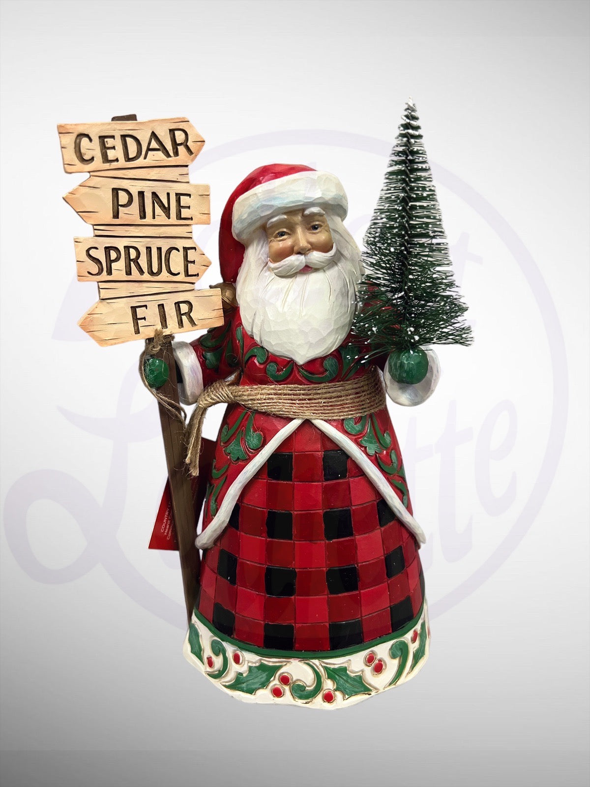 Country Living by Jim Shore - It's Tree Time Santa with Sign Figurine