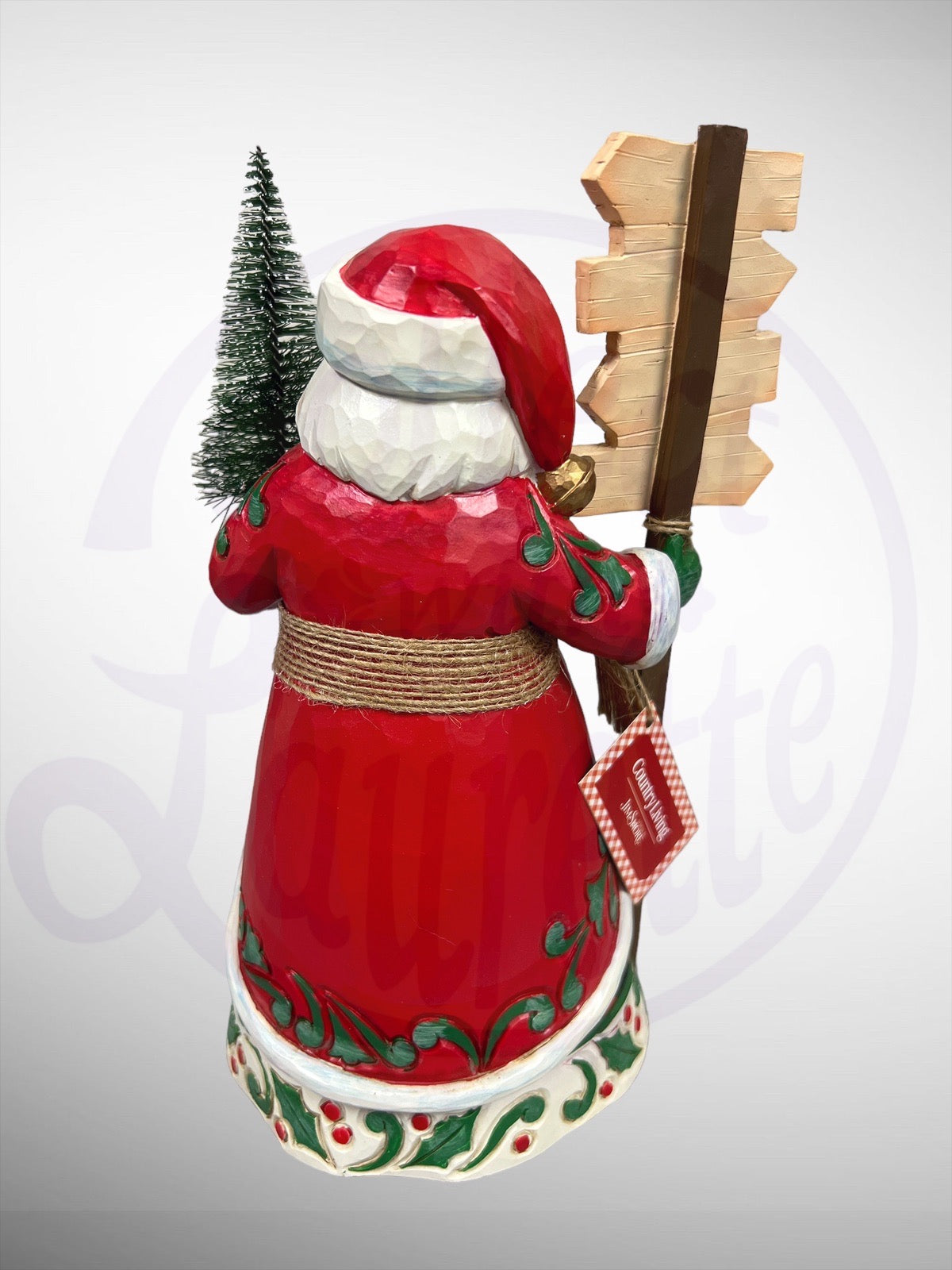 Country Living by Jim Shore - It's Tree Time Santa with Sign Figurine