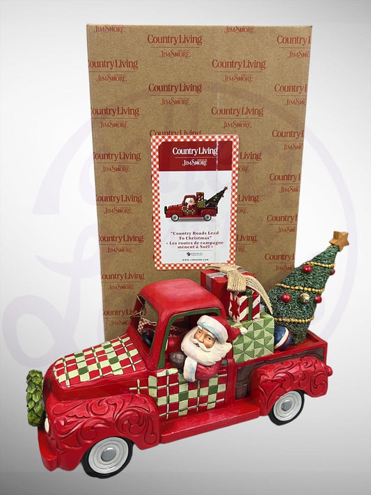 Country Living by Jim Shore -Country Roads Lead to Christmas Santa Truck Figurine