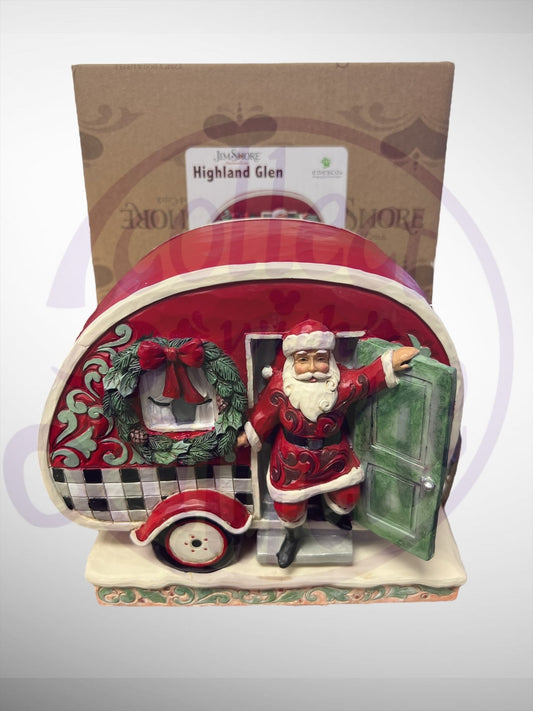 Jim Shore Heartwood Creek - Highland Glen Happiest Holiday Camper Santa Figurine