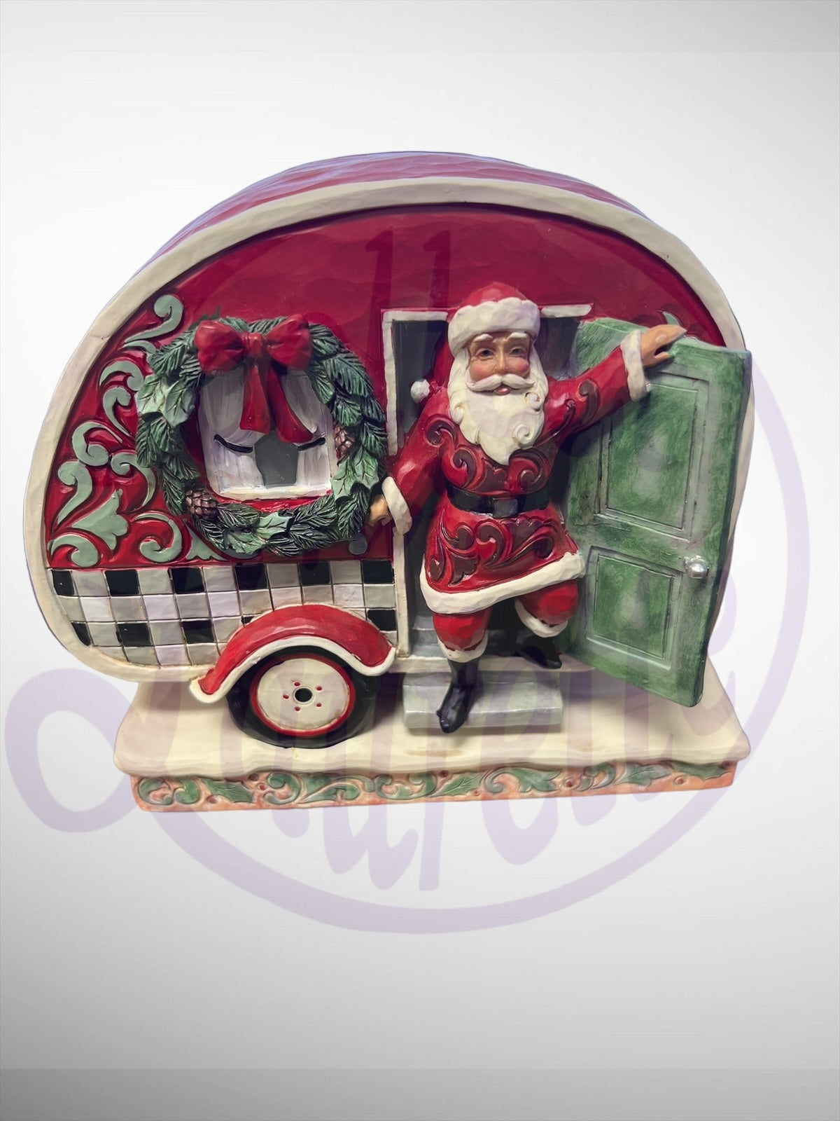 Jim Shore Heartwood Creek - Highland Glen Happiest Holiday Camper Santa Figurine